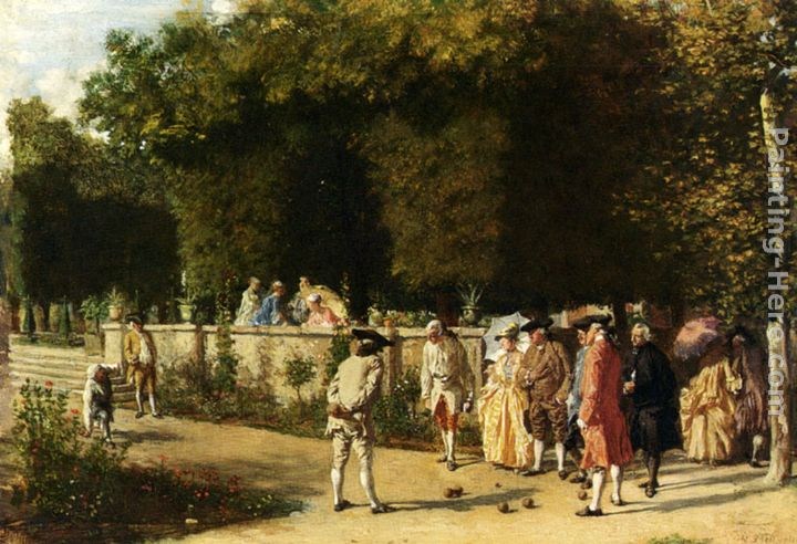 Jean-Louis Ernest Meissonier Playing Jeu De Boules